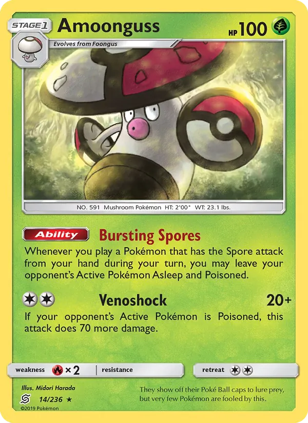 Amoonguss — Unified Minds #14 (Pokémon TCG card)