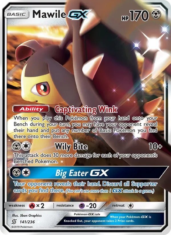 Mawile GX — Unified Minds #141 (Pokémon TCG card)