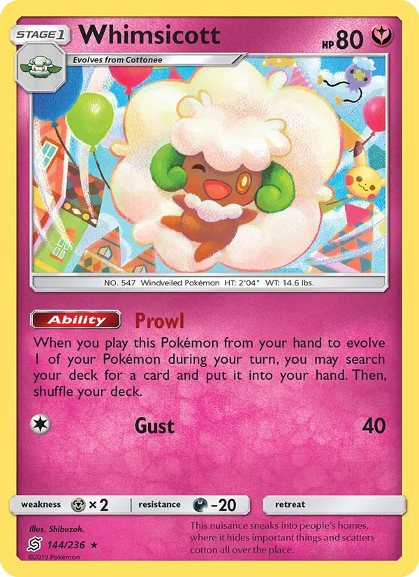Whimsicott — Unified Minds #144 (Pokémon TCG card)