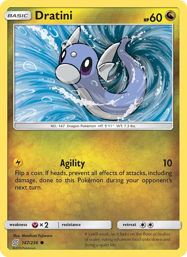Dratini — Unified Minds #147 (Pokémon TCG card)