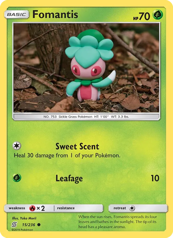 Fomantis — Unified Minds #15 (Pokémon TCG card)