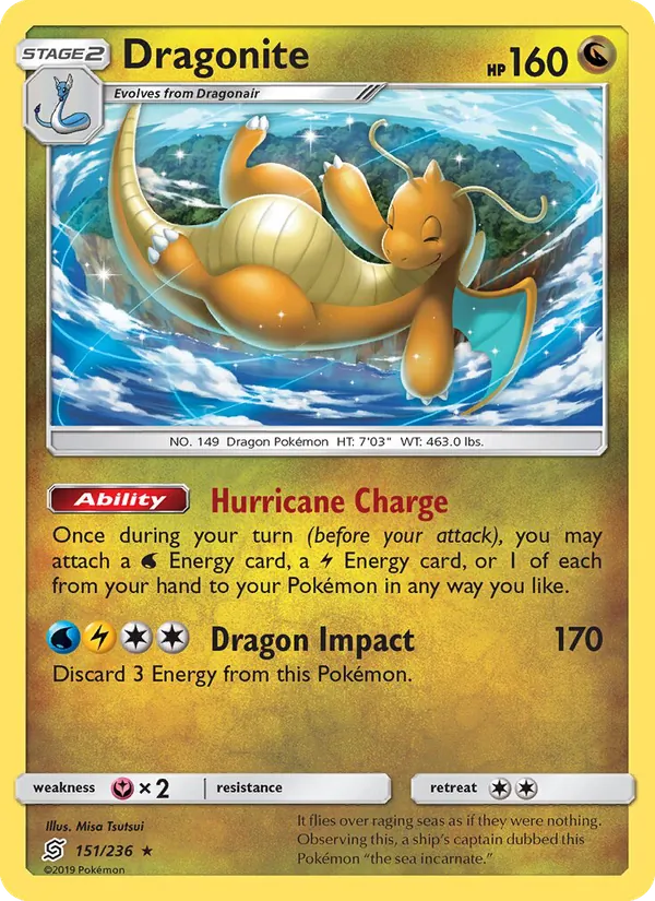 Dragonite — Unified Minds #151 (Pokémon TCG card)