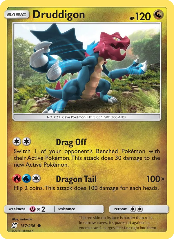 Druddigon — Unified Minds #157 (Pokémon TCG card)