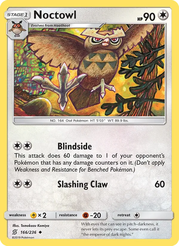 Noctowl — Unified Minds #166 (Pokémon TCG card)
