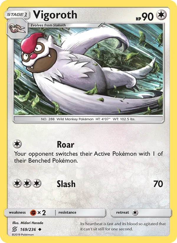 Vigoroth — Unified Minds #169 (Pokémon TCG card)