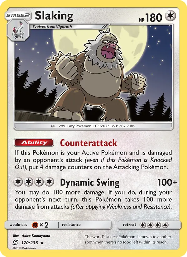 Slaking — Unified Minds #170 (Pokémon TCG card)