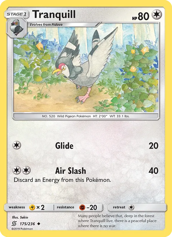 Tranquill — Unified Minds #175 (Pokémon TCG card)