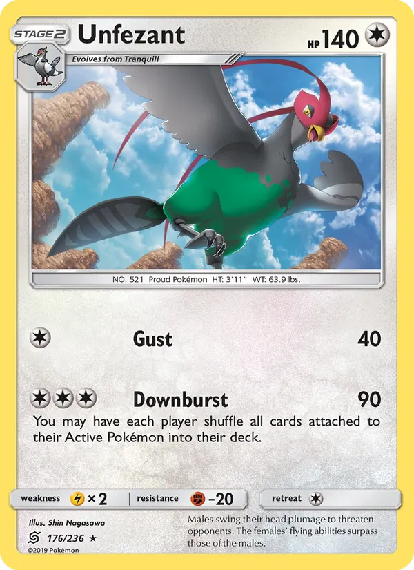 Unfezant — Unified Minds #176 (Pokémon TCG card)