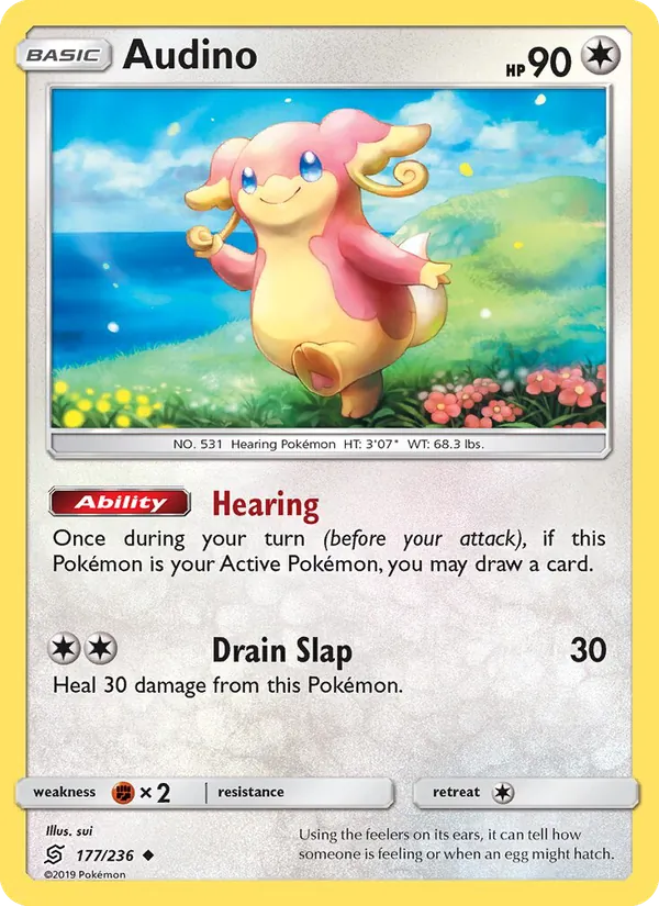 Audino — Unified Minds #177 (Pokémon TCG card)