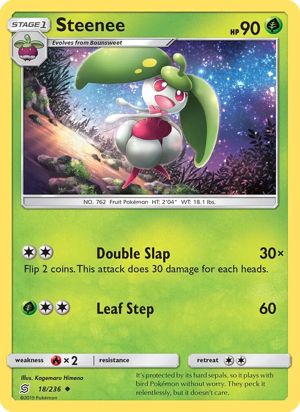 Steenee — Unified Minds #18 (Pokémon TCG card)