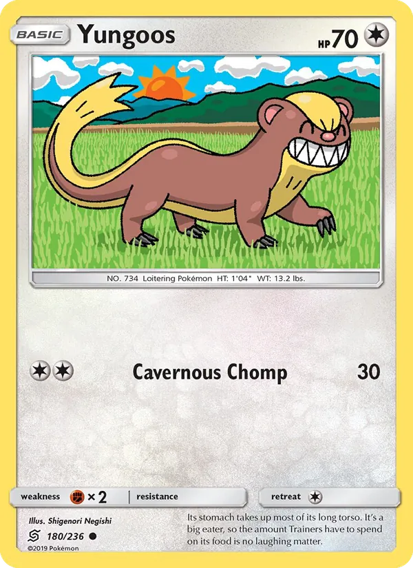 Yungoos — Unified Minds #180 (Pokémon TCG card)