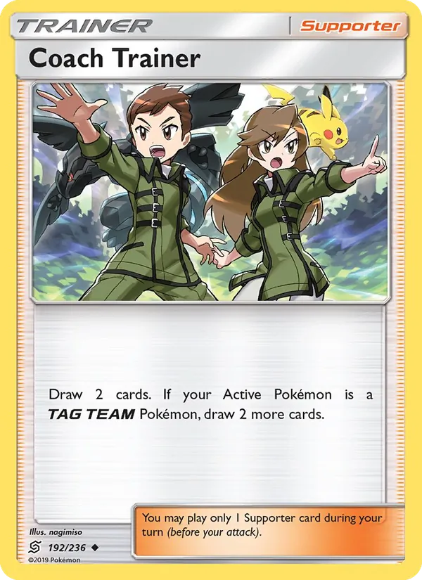 Coach Trainer — Unified Minds #192 (Pokémon TCG card)