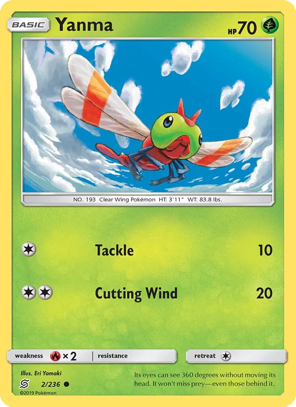 Yanma — Unified Minds #2 (Pokémon TCG card)