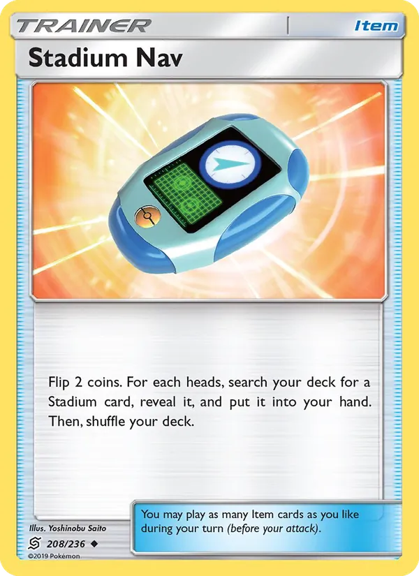Stadium Nav — Unified Minds #208 (Pokémon TCG card)