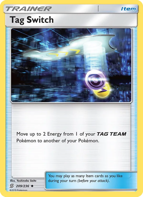 Tag Switch — Unified Minds #209 (Pokémon TCG card)