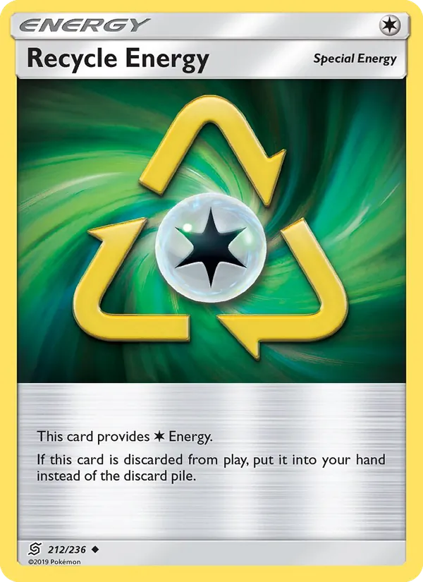 Recycle Energy — Unified Minds #212 (Pokémon TCG card)