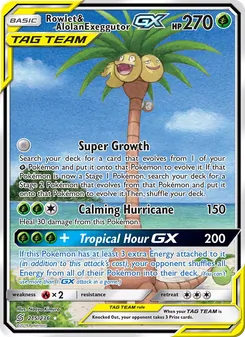 Rowlet & Alolan Exeggutor GX (Unified Minds #215)
