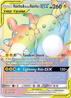 Raichu & Alolan Raichu GX (Unified Minds #241)