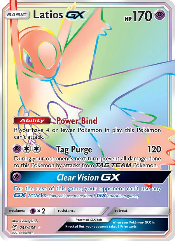 Latios GX — Unified Minds #243 (Pokémon TCG card)