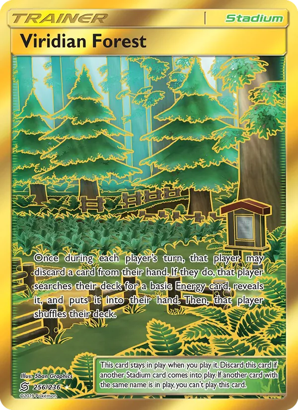 Viridian Forest — Unified Minds #256 (Pokémon TCG card)