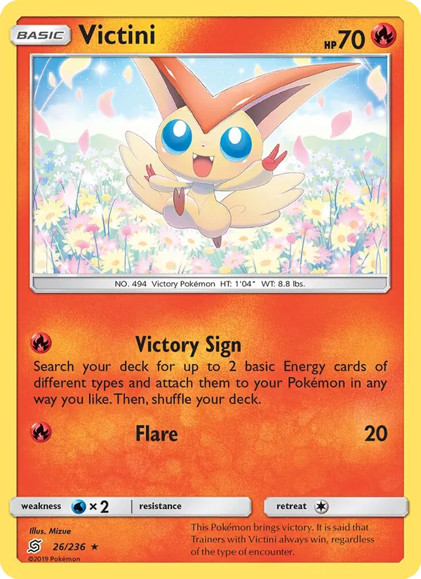 Victini — Unified Minds #26 (Pokémon TCG card)