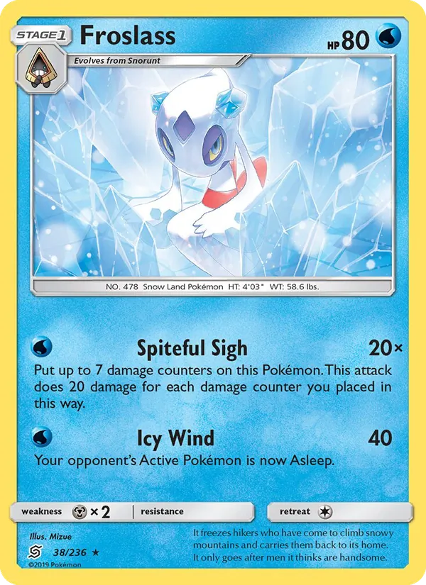 Froslass — Unified Minds #38 (Pokémon TCG card)