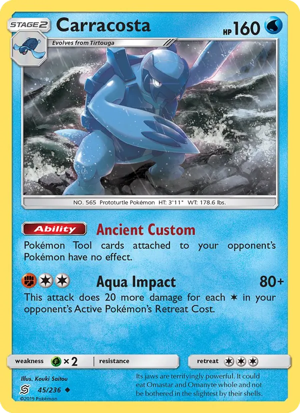 Carracosta — Unified Minds #45 (Pokémon TCG card)