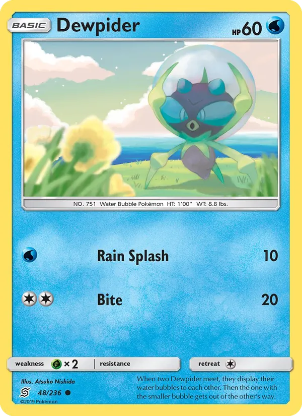 Dewpider — Unified Minds #48 (Pokémon TCG card)