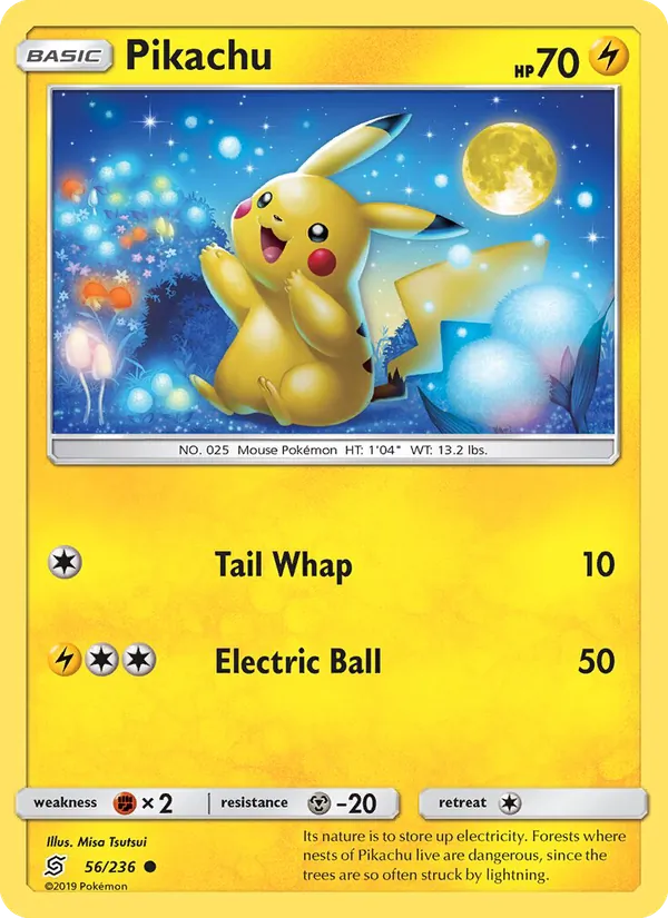 Pikachu — Unified Minds #56 (Pokémon TCG card)