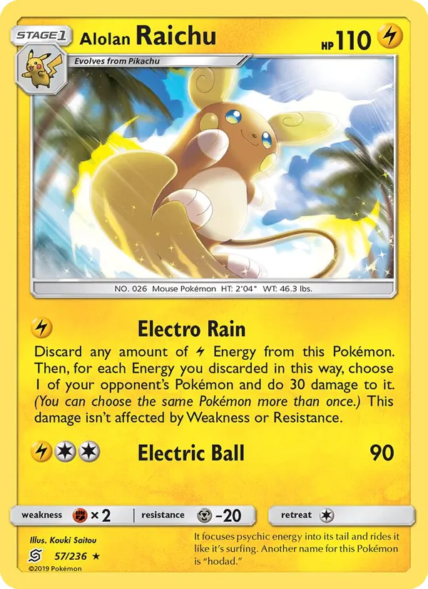 Alolan Raichu — Unified Minds #57 (Pokémon TCG card)