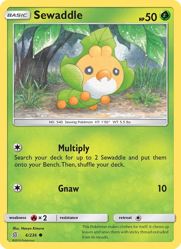 Sewaddle — Unified Minds #6 (Pokémon TCG card)