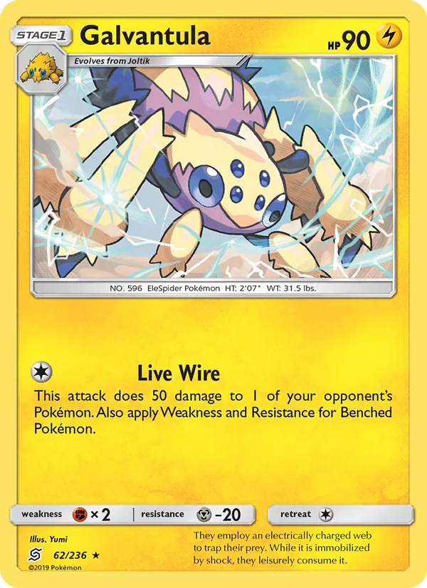 Galvantula — Unified Minds #62 (Pokémon TCG card)