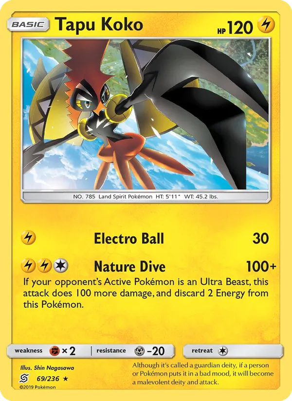 Tapu Koko — Unified Minds #69 (Pokémon TCG card)