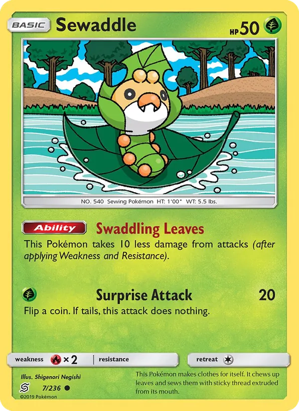 Sewaddle — Unified Minds #7 (Pokémon TCG card)