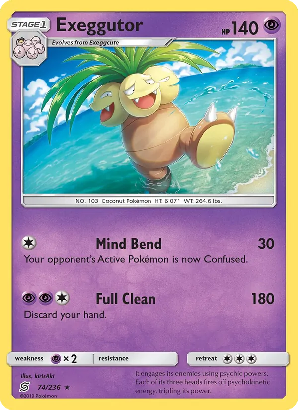 Exeggutor — Unified Minds #74 (Pokémon TCG card)