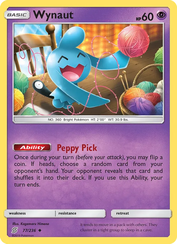 Wynaut — Unified Minds #77 (Pokémon TCG card)