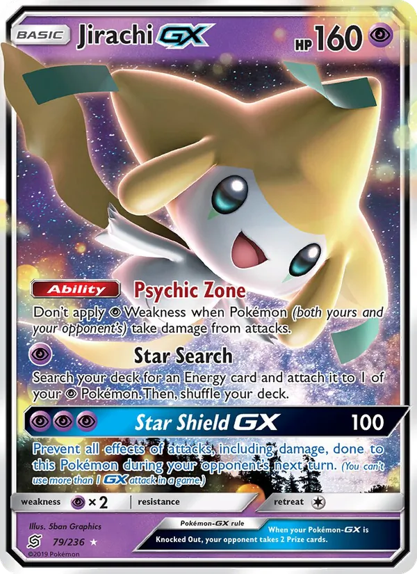 Jirachi GX — Unified Minds #79 (Pokémon TCG card)