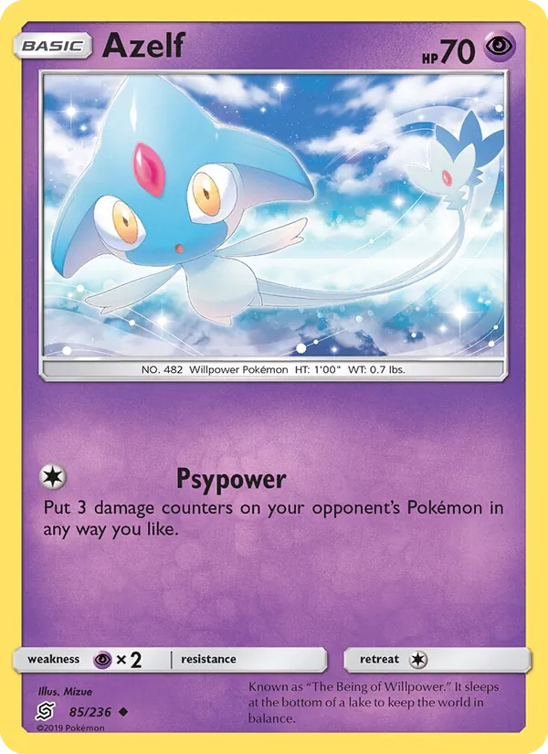 Azelf — Unified Minds #85 (Pokémon TCG card)