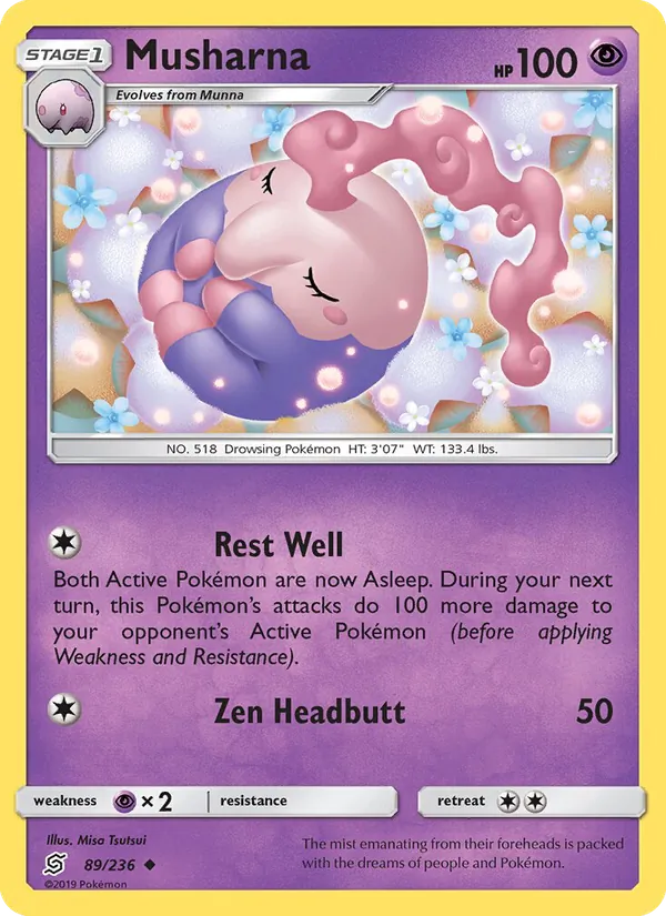 Musharna — Unified Minds #89 (Pokémon TCG card)