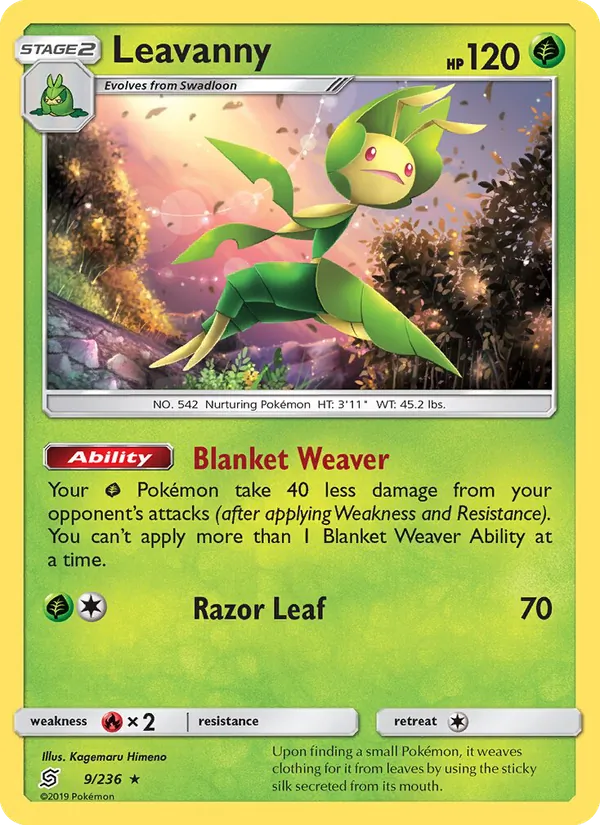 Leavanny — Unified Minds #9 (Pokémon TCG card)