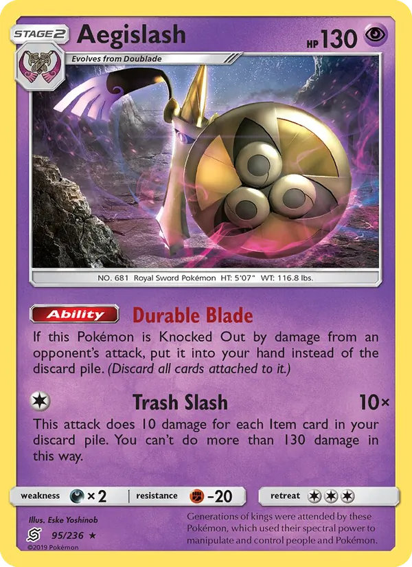 Aegislash — Unified Minds #95 (Pokémon TCG card)