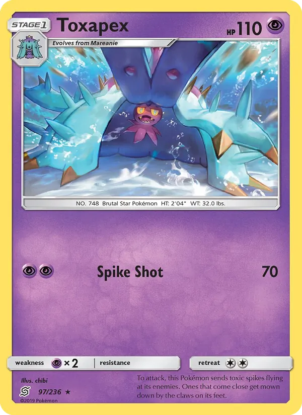 Toxapex — Unified Minds #97 (Pokémon TCG card)