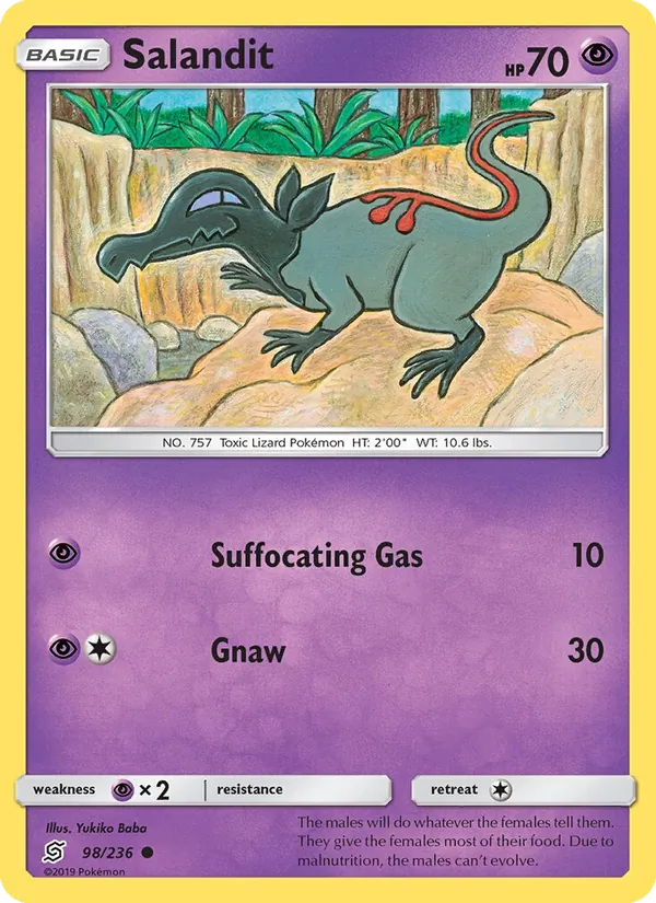 Salandit — Unified Minds #98 (Pokémon TCG card)