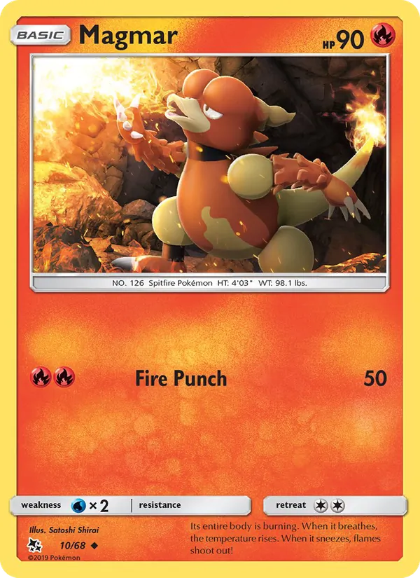 Magmar — Hidden Fates #10 (Pokémon TCG card)