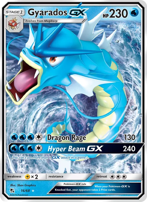 Gyarados GX — Hidden Fates #16 (Pokémon TCG card)