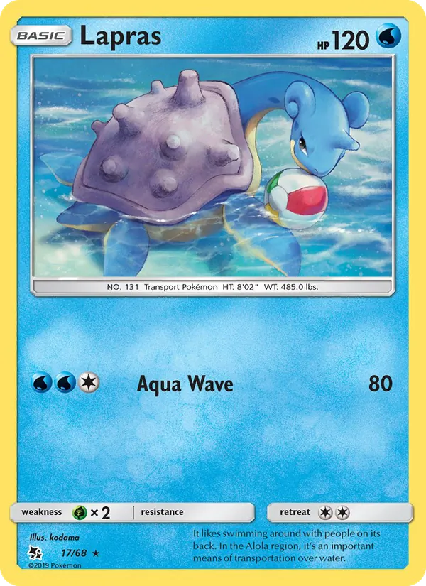 Lapras — Hidden Fates #17 (Pokémon TCG card)