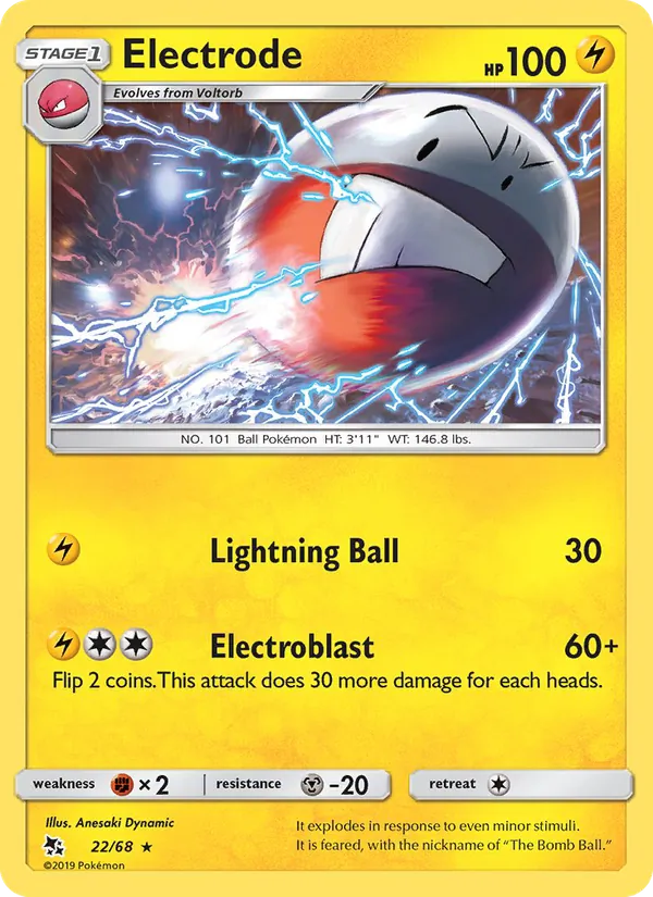 Electrode — Hidden Fates #22 (Pokémon TCG card)