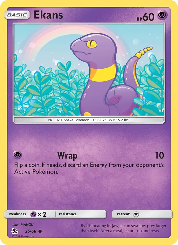 Ekans — Hidden Fates #25 (Pokémon TCG card)