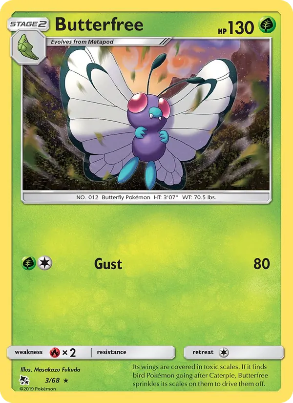 Butterfree — Hidden Fates #3 (Pokémon TCG card)
