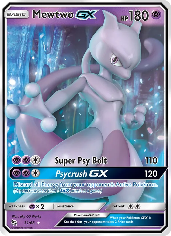 Mewtwo GX — Hidden Fates #31 (Pokémon TCG card)